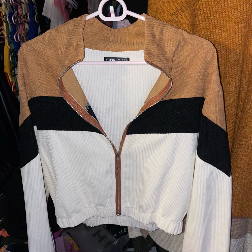 Drop Shoulder Colorblock Jacket - Picture 2 of 4